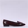 Paul Green Slip On Square Detail Loafer - Wine Leather